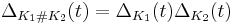 \Delta_{K_1 \# K_2}(t) = \Delta_{K_1}(t) \Delta_{K_2}(t)