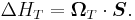  \Delta H_{T} = \boldsymbol{\Omega}_T \cdot \boldsymbol{S}.