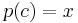 p(c)=x