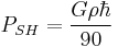 P_{SH} = {G \rho \hbar \over 90}