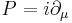 P=i\partial_\mu