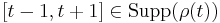 [t-1,t%2B1] \in \mathrm{Supp}(\rho(t)) 