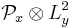 \mathcal{P}_x\otimes L^2_y