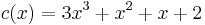 c(x) = 3x^3 %2B x^2 %2B x %2B 2