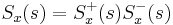 S_x(s) = S_x^{%2B}(s) S_x^{-}(s)