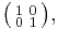 \bigl( \begin{smallmatrix}\\ 1&0\\ 0&1\end{smallmatrix} \bigr), 