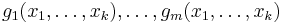 g_1(x_1,\ldots,x_k),\ldots,g_m(x_1,\ldots, x_k)