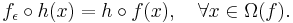 f_\epsilon\circ h(x)=h\circ f(x), \quad \forall x\in \Omega(f).