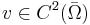 v\in C^2(\bar{\Omega})