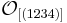 \qquad\mathcal{O}_{[(1234)]}\;