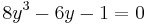 8y^{3} - 6y - 1 = 0