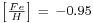 \begin{smallmatrix}\left[\frac{Fe}{H}\right]\ =\ -0.95\end{smallmatrix}