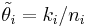 \tilde{\theta}_i = k_i/n_i