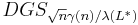 DGS_{\sqrt{n}\gamma(n)/\lambda(L^*)}