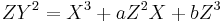 ZY^2=X^3%2BaZ^2X%2BbZ^3