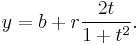 y = b %2B r \frac{2t}{1%2Bt^2}.\,