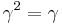 \gamma^2 = \gamma