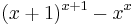 (x%2B1)^{x%2B1}-x^x\,