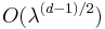 O(\lambda^{(d-1)/2})