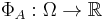 \Phi_A:\Omega \to \mathbb{R}