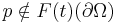 p\notin F(t)(\partial\Omega)