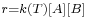 \scriptstyle r =k(T) [A][B]