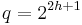 q=2^{2 h%2B1}