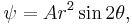 
\psi=Ar^2\sin 2\theta,\,
