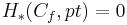  \mathbb{}H_*(C_f,pt)=0