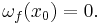 \omega_f(x_0) = 0.