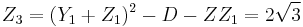 Z_3 = (Y_1%2BZ_1)^2-D-ZZ_1 = 2\sqrt{3}