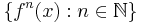 \{f^n(x): n\in \mathbb{N}\}