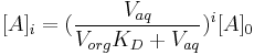 [A]_i = ({V_{aq} \over V_{org} K_D %2B V_{aq}})^i [A]_0