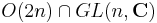 O(2n) \cap GL(n,\mathbf{C})