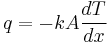 q=-kA\frac{dT}{dx}