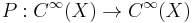 P�: C^\infty(X) \to C^\infty(X)