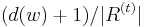 (d(w)%2B1)/|R^{(t)}|