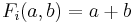 F_i(a, b) = a %2B b