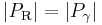 |P_\mathrm{R}| = |P_\mathrm{\gamma}| \,