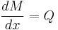 \frac{dM}{dx} = Q