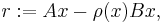 r�:= Ax - \rho(x) Bx,