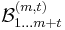  ~{\mathcal B}^{(m,t)}_{1...m%2Bt} 