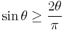 \sin\theta\ge \frac{2\theta}{\pi}\quad