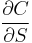 \frac{\partial C}{\partial S}