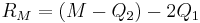 R_M = (M - Q_2) - 2Q_1