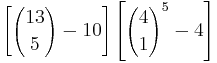 \left[{13 \choose 5} - 10\right]\left[{4 \choose 1}^5 - 4\right]