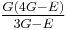 \tfrac{G(4G-E)}{3G-E}