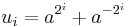 u_i = a^{2^i} %2B a^{-2^i}