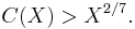 C(X) > X^{2/7}.