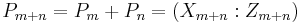 P_{m%2Bn}=P_m%2BP_n = (X_{m%2Bn}:Z_{m%2Bn})